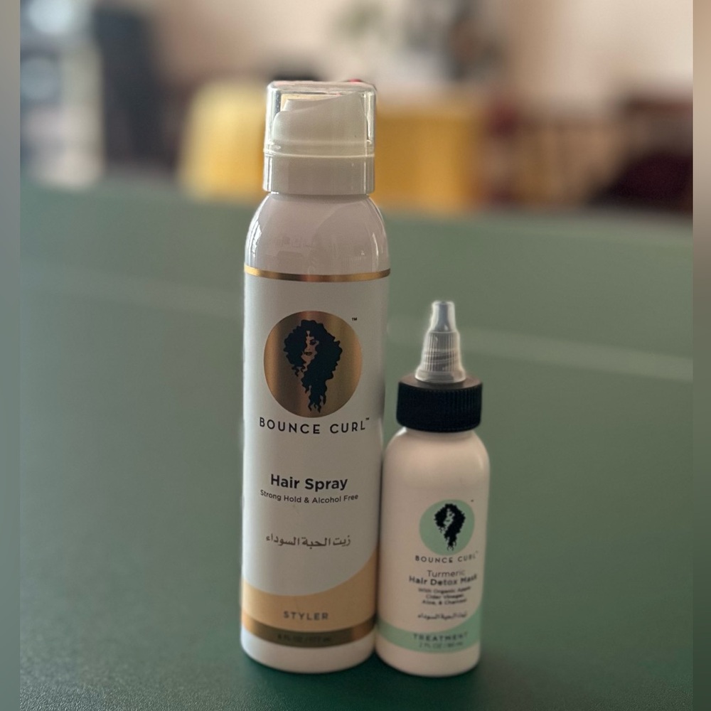 Bounce Curl Hair Spray and Turmeric Hair Detox Mask